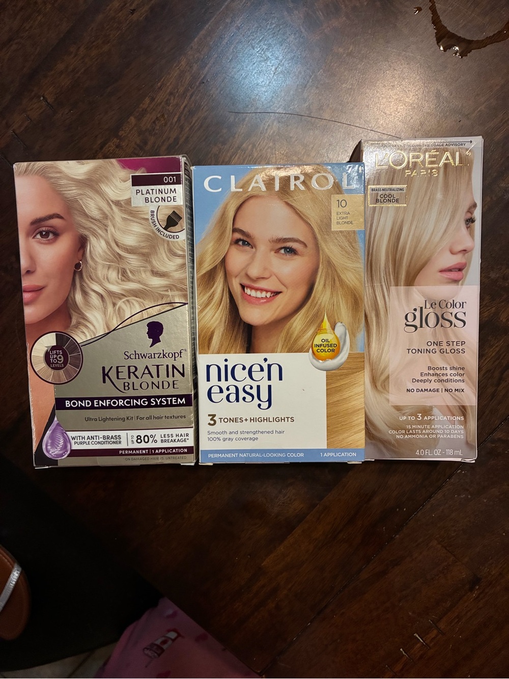 Hair color blonde 3 boxes total